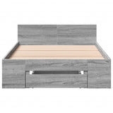 Bed Frame with Drawer without Mattress Grey Sonoma 90x200 cm 3280802