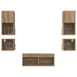TV Wall Units 8 pcs Artisan Oak Engineered Wood 3402921