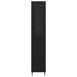 Highboard Black Oak 34.5 x 34 x 180 cm Engineered Wood 3416240