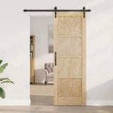 Sliding Door ORKDAL Brown 73.5 x 211 cm Solid Pine Wood 3333776