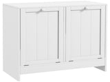 Double Hamper Laundry Storage Cabinet - White T3398P343159