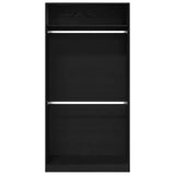 Wardrobe with Shelf Black Oak 100 x 50 x 200 cm Engineered Wood 3345115