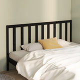 Bed Headboard Black Solid pine wood 186x4x100 cm Bed Headboard 817759