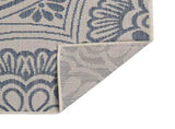 Outdoor Flatweave Rug 120x170 cm Blue Pattern 340830