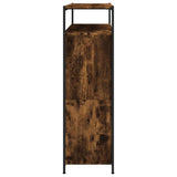 Shoe Cabinet with 4 Flip-Drawers Smoked Oak 100x34x112 cm 3214415