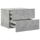 Bedside Cabinets 2 pcs Concrete Grey 40x30x30 cm Engineered Wood 801062