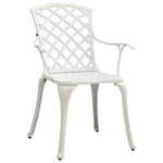 ZNTS Garden Chairs 4 pcs Cast Aluminium White 315575