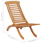 ZNTS Folding Garden Chair 50x90x69 cm Solid Wood Teak 319163