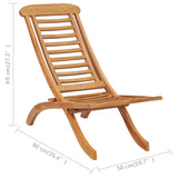 ZNTS Folding Garden Chair 50x90x69 cm Solid Wood Teak 319163