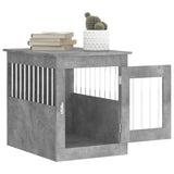 Dog Crate Furniture Concrete Grey 55x75x65 cm Engineered Wood 838319