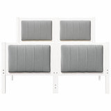 Bed frame White and light grey 120 x 200 cm Solid pine wood 878473