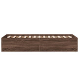 Bed Frame without Mattress Brown Oak 90x200 cm 3281062