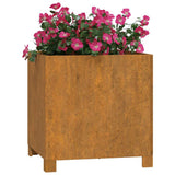 Planter with Legs Rusty 40x40x40 cm Corten Steel 823680