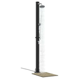 Outdoor Solar shower Black 217 cm PVC and Aluminium 42003413