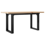 Coffee Table O-Frame 100x50x45.5 cm Solid Wood Pine and Steel 3282732