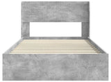 Bed Frame with Storage and Headboard Concrete Grey 75 x 190 cm 3414526
