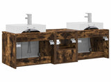 Bathroom Cabinet Set 3 pcs Smoked Oak 49.5 x 41 x 62.5 cm 3405652