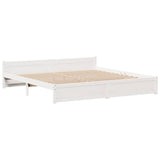 Bed Frame with Headboard without Mattress White 180x200 cm Super King 3306028