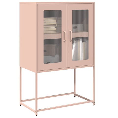 ZNTS Highboard Pink 68x39x107 cm Steel 853375