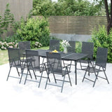 Garden Dining Set Anthracite Powder-Coated Steel Standard 3187984