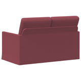 2 Seater Sofa Wine Red 130 x 81 x 82 cm Fabric 42041043