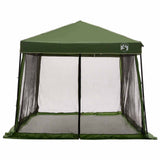 Camping Tent Set Folding 2 pcs Green Taffeta and Fabric 3337174