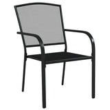 Garden Dining Set Anthracite Steel 200 x 100 x 72 cm Stackable 3187973