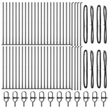 Fence Post with Concrete Base 52 pcs Grey Powder-Coated Steel 3350242