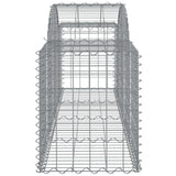 Arched Gabion Baskets 2 pcs 200x50x60/80 cm Galvanised Iron 3146278
