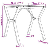 Dining Table Legs Y-Frame 70x70x73 cm Steel 357932