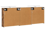 Bathroom Cabinet Set 3 pcs 140 x 14.5 x 70 cm Engineered wood 3403788