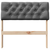 Upholstered Headboard Dark Grey 80 cm Solid Pine Wood 879200