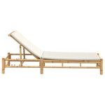 Sun Lounger with Cushions 55x199x30 cm Bamboo 4108226