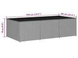 Garden Storage Box Poly Rattan 180x90x70 cm Grey 46479