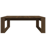 ZNTS Coffee Table Brown Oak 100x100x35 cm Engineered Wood 816001