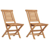 Folding Chairs 2 pcs 47x63x90 cm Solid Wood Teak 362755
