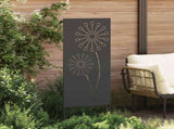 Garden Privacy Screen Black 50 x 140 cm Cold-rolled steel 876301