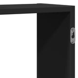 ZNTS Wall Shelf Black 129x18x42 cm Engineered Wood 853219