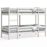 Bunk Bed without Mattress White 90x200 cm Solid Wood Pine 3284219