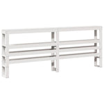 Bed Frame with Headboard without Mattress White 200x200 cm 3306030