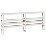 Bed Frame with Headboard without Mattress White 200x200 cm 3306030