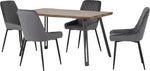 ZNTS Quebec Wave Edge Dining Set with Avery Chairs 400-401-243