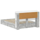 Bed Frame with Storage with Drawer Concrete Grey 150 x 200 cm 3433673