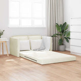 Sofa Bed Cream 204 x 122 x 60 cm Velvet 42007952