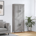 Highboard Grey Sonoma 69.5x34x180 cm Engineered Wood 3199687