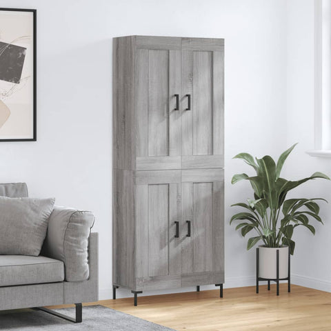 Highboard Grey Sonoma 69.5x34x180 cm Engineered Wood 3199687
