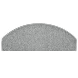 Stair Mats 15 pcs 65x24x4 cm Light Grey Half Round Large 322371