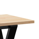 Coffee Table Y-Frame 110x40x45 cm Solid Wood Pine and Steel 3282711