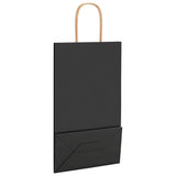 ZNTS Paper Bags 250 pcs with Handles Black 21x11x36 cm 4101645