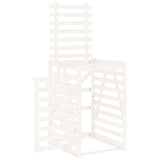 Wheelie Bin Storage White 84x90x128.5 cm Solid Wood Pine 825101